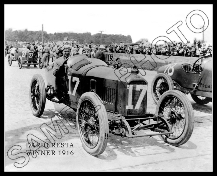 Photo Ancienne Dario Resta - Peugeot Indy 500 1916 - Course Automobile